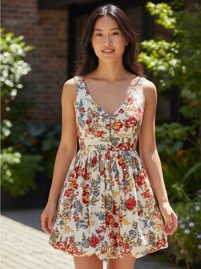 Cotton Floral Sundress - XS